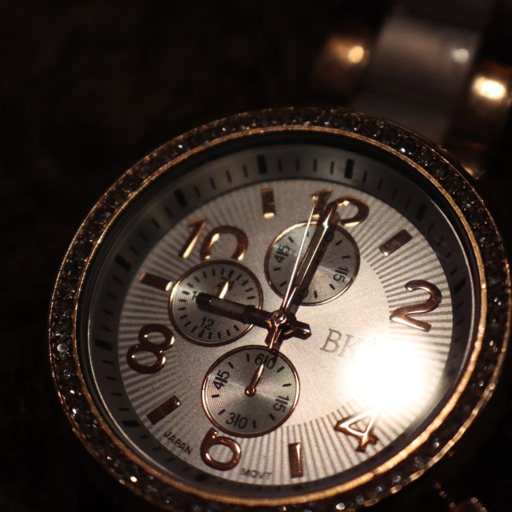BKE Ivory Rose Rhinestone Watch - Picture 2 of 9